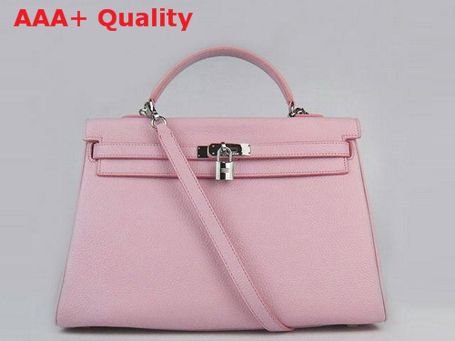 Hermes Fake Hermes Kelly 35 In Pink Real Leather Replica