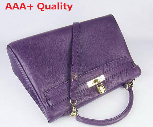 Hermes Kelly 35 In Purple Leather Replica