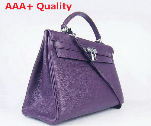 Hermes Kelly 35 Purple Silver Replica