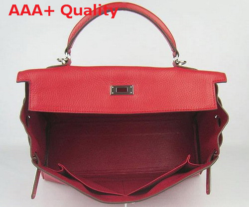 Hermes Kelly 35 Red Silver Replica