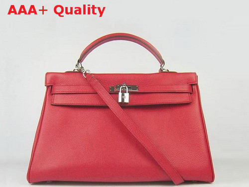 Hermes Kelly 35 Red Silver Replica