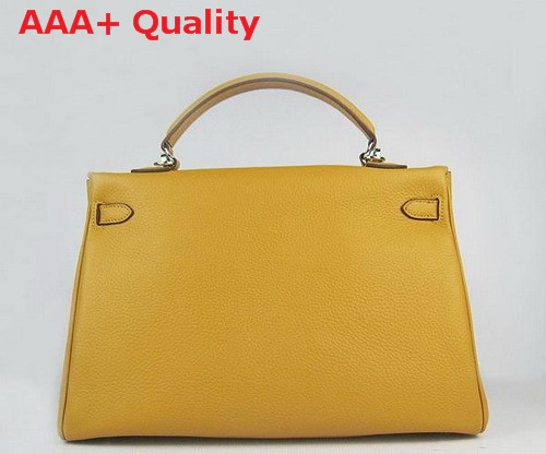 Hermes Kelly 35 in Yellow with Gold Replica