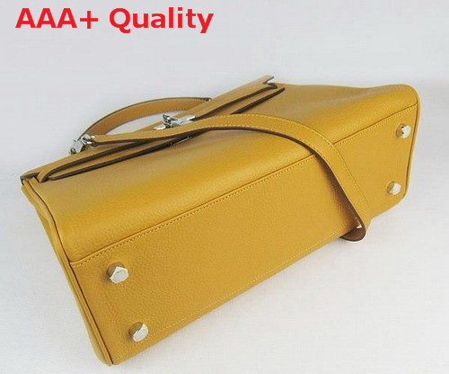 Hermes Kelly 35 in Yellow with Gold Replica