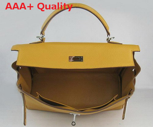 Hermes Kelly 35 in Yellow with Gold Replica