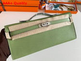 Hermes Kelly Cut Clutch in Light Green Epsom Calfskin Replica