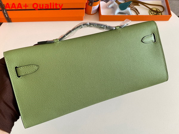 Hermes Kelly Cut Clutch in Light Green Epsom Calfskin Replica