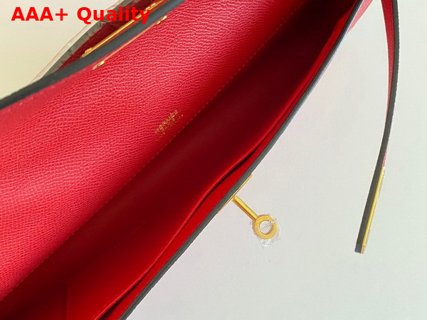 Hermes Kelly Cut Clutch in Red Epsom Calfskin Replica