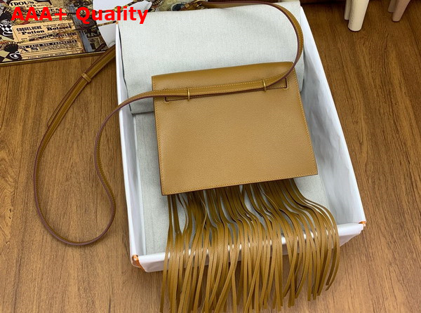 Hermes Kelly Danse Anate Shoulder Bag in Sesame Evergrain Leather Replica