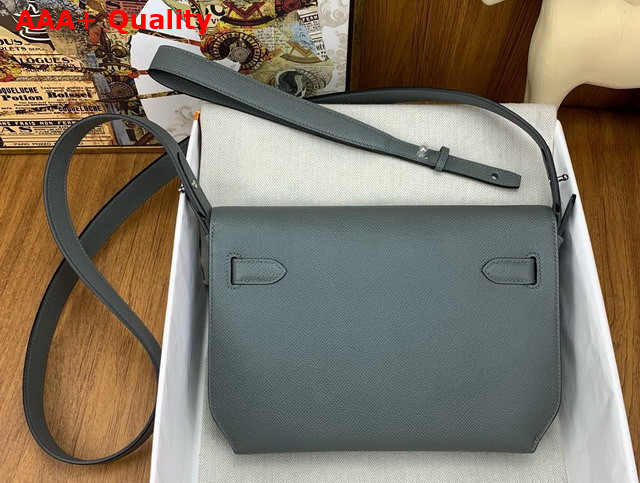 Hermes Kelly Depeches 25 Pouch in Almond Green Epsom Calfskin Replica