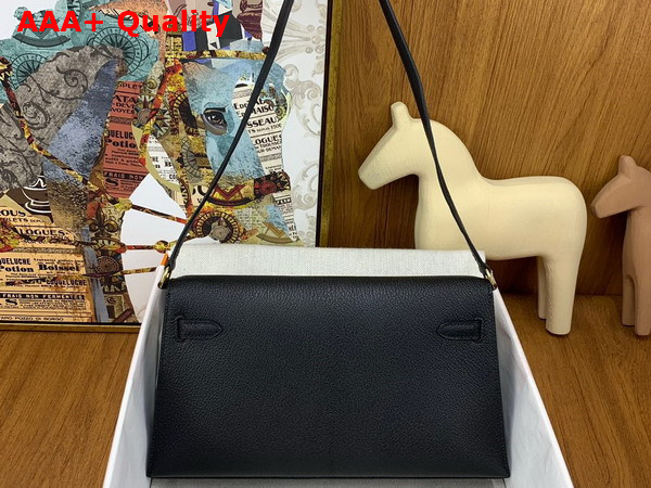 Hermes Kelly Elan in Black Goatskin Replica