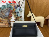 Hermes Kelly Elan in Black Goatskin Replica