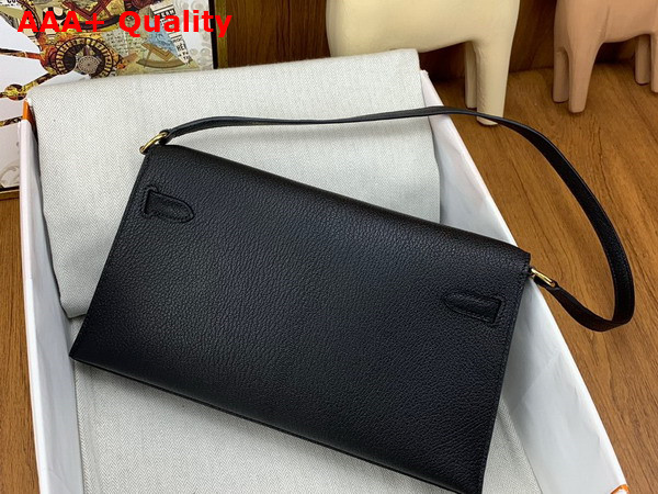 Hermes Kelly Elan in Black Goatskin Replica