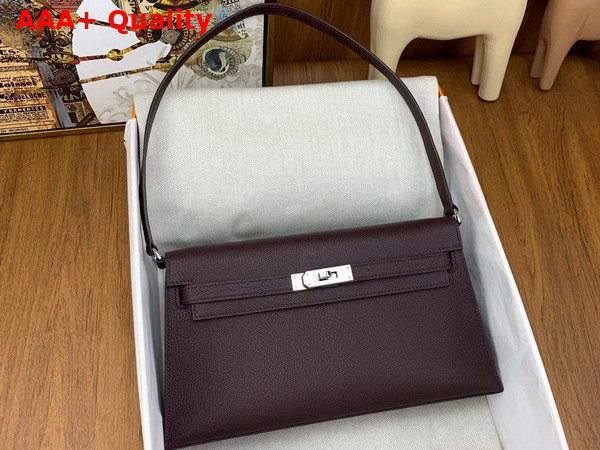 Hermes Kelly Elan in Bordeaux Goatskin Replica