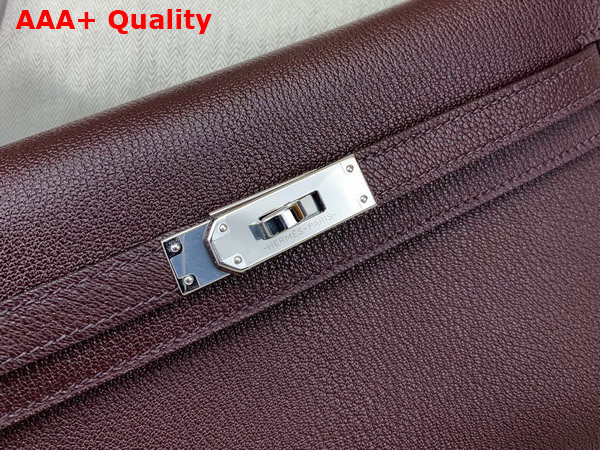 Hermes Kelly Elan in Bordeaux Goatskin Replica