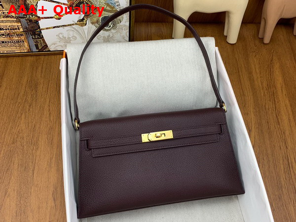 Hermes Kelly Elan in Bordeaux Goatskin Replica