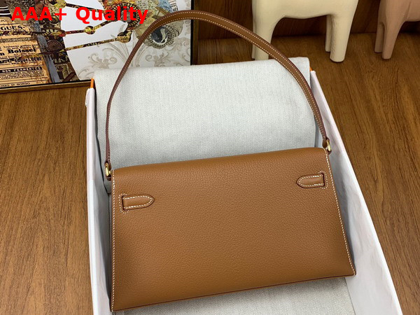 Hermes Kelly Elan in Gold Brown Goatskin Replica