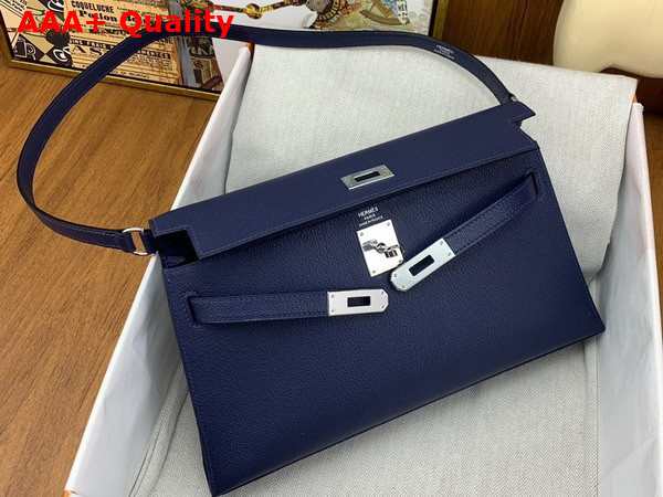 Hermes Kelly Elan in Navy Blue Goatskin Replica