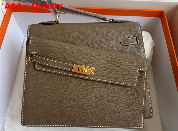 Hermes Kelly II Sellier en Desordre Elephant Gray Epsom Calfskin Replica