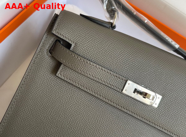 Hermes Kelly II Sellier en Desordre Gray Epsom Calfskin Replica