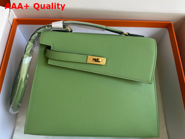 Hermes Kelly II Sellier en Desordre Green Epsom Calfskin Replica