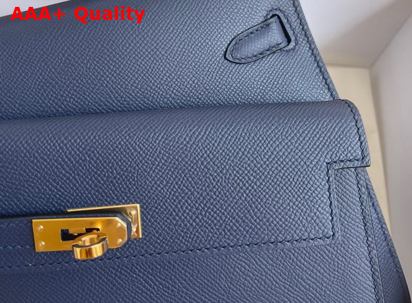 Hermes Kelly II Sellier en Desordre Navy Blue Epsom Calfskin Replica