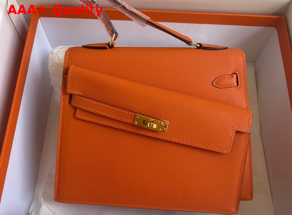 Hermes Kelly II Sellier en Desordre Orange Epsom Calfskin Replica