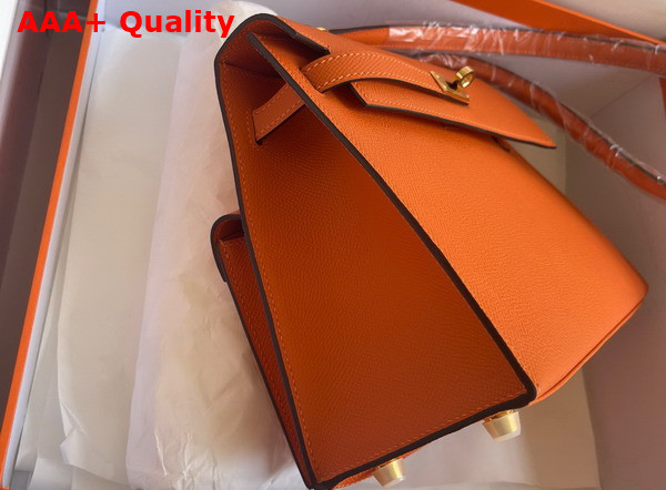 Hermes Kelly II Sellier en Desordre Orange Epsom Calfskin Replica