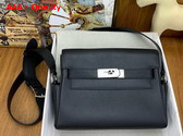 Hermes Kelly Messenger Bag in Black Evercolor Calfskin Replica