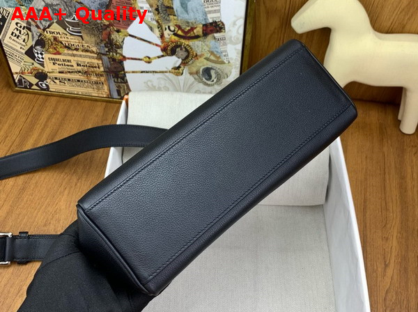 Hermes Kelly Messenger Bag in Black Evercolor Calfskin Replica