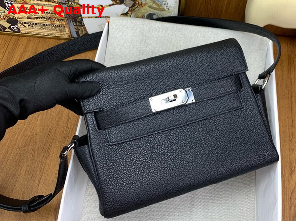 Hermes Kelly Messenger Bag in Black Togo Calfskin Replica