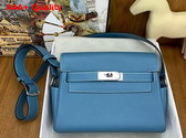 Hermes Kelly Messenger Bag in Denim Blue Evercolor Calfskin Replica