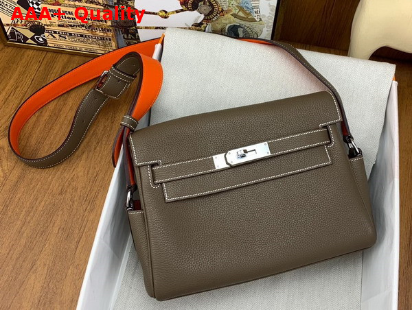 Hermes Kelly Messenger Bag in Elephant Grey Togo Calfskin Replica