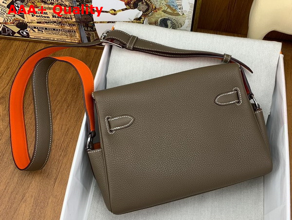 Hermes Kelly Messenger Bag in Elephant Grey Togo Calfskin Replica