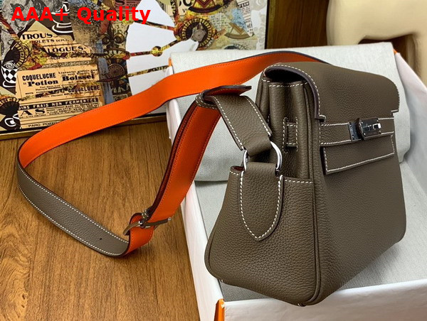 Hermes Kelly Messenger Bag in Elephant Grey Togo Calfskin Replica