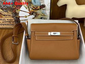 Hermes Kelly Messenger Bag in Gold Togo Calfskin Replica