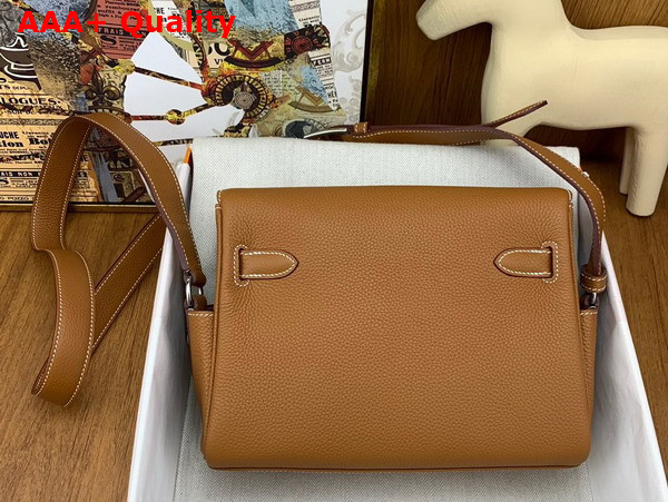 Hermes Kelly Messenger Bag in Gold Togo Calfskin Replica