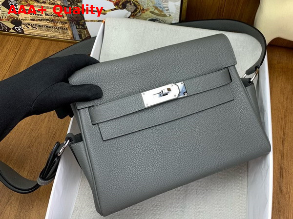 Hermes Kelly Messenger Bag in Storm Togo Calfskin Replica