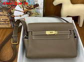 Hermes Kelly Messenger in Elephant Grey Togo Calfskin Replica