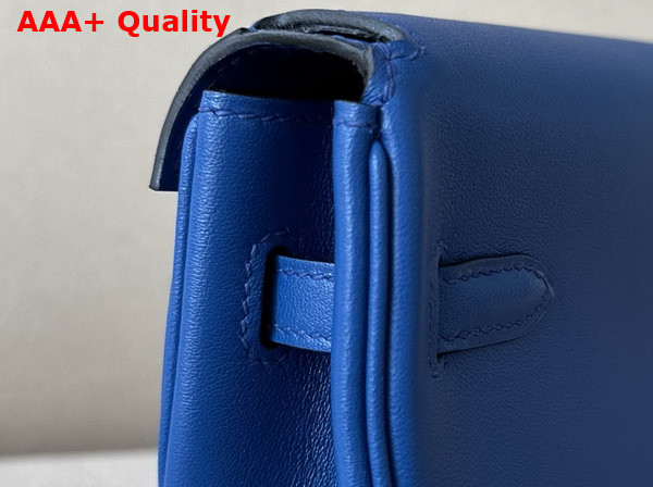 Hermes Kelly Moove Bag in Blue Swift Calfskin Replica