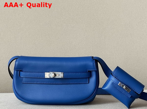 Hermes Kelly Moove Bag in Blue Swift Calfskin Replica