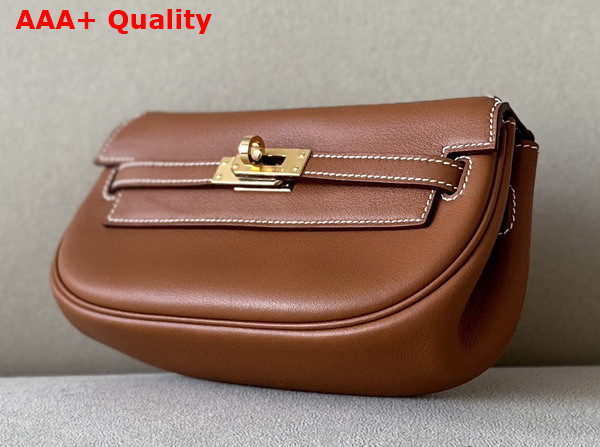 Hermes Kelly Moove Bag in Brown Swift Calfskin Replica