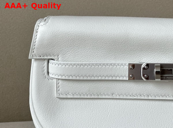 Hermes Kelly Moove Bag in White Swift Calfskin Replica