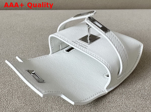 Hermes Kelly Moove Bag in White Swift Calfskin Replica