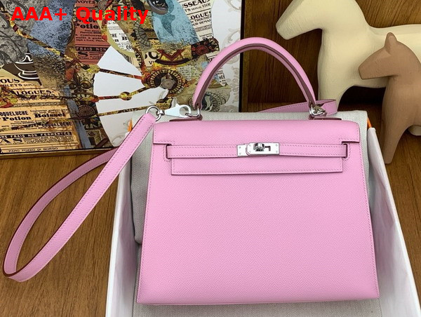 Hermes Kelly Sellier 25 Bag in Candy Pink Epsom Calfskin Replica