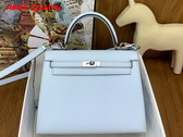 Hermes Kelly Sellier 25 Bag in Cloud Blue Epsom Calfskin Replica