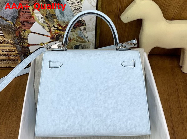 Hermes Kelly Sellier 25 Bag in Cloud Blue Epsom Calfskin Replica