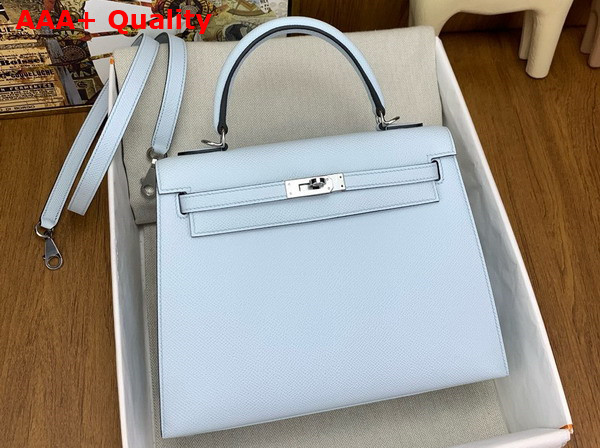 Hermes Kelly Sellier 25 Bag in Cloud Blue Epsom Calfskin Replica