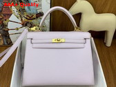 Hermes Kelly Sellier 25 Bag in Dream Purple Epsom Calfskin Replica