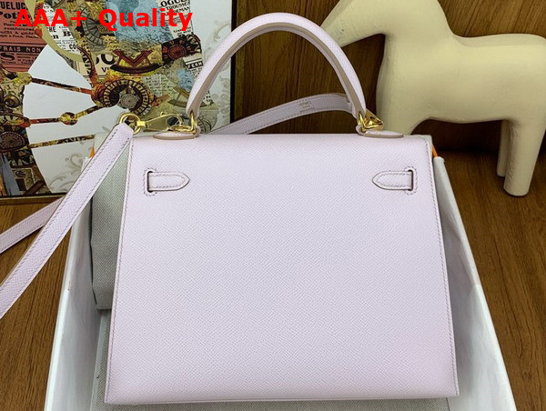 Hermes Kelly Sellier 25 Bag in Dream Purple Epsom Calfskin Replica