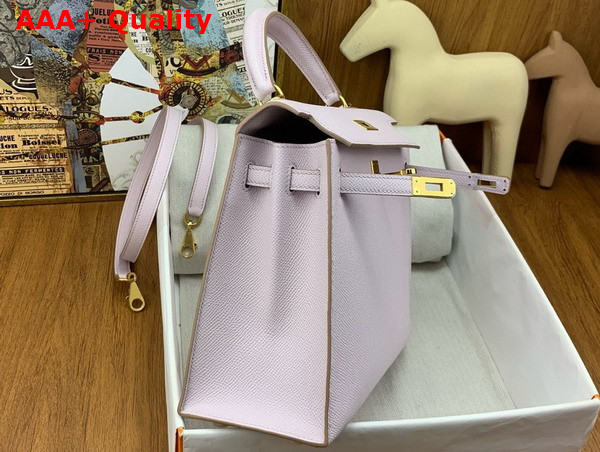 Hermes Kelly Sellier 25 Bag in Dream Purple Epsom Calfskin Replica